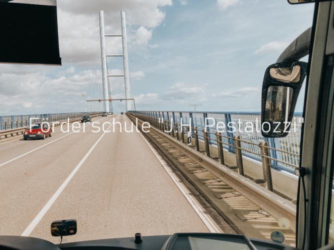 Busfahrt über die Rügenbrücke